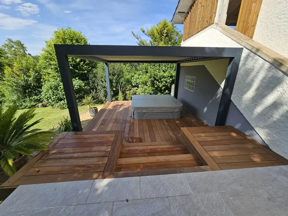 Terrasse bois couverte